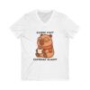 Unisex Short Sleeve V-Neck T-Shirt with Cute Capybara Design – Comfortable Casual Wear