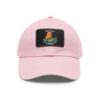Dad Hat with Leather Patch (Rectangle) - Capybara design