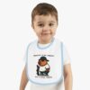 Baby Contrast Trim Jersey Bib with Adorable Capybara Design – Soft, Stylish, and Perfect for Messy Mealtime