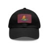Dad Hat with Leather Patch (Rectangle) - Capybara design