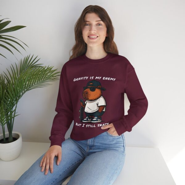 Unisex Heavy Blend™ Crewneck Sweatshirt with Cute Capybara Design – Embrace Comfort Every Day