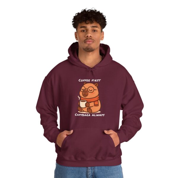 Unisex Heavy Blend™ Hooded Sweatshirt with Cute Capybara Design – Warm and Stylish Hoodie