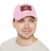 Dad Hat with Leather Patch (Rectangle) - Capybara design