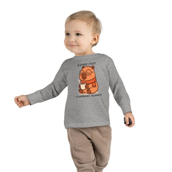Toddler Long Sleeve Tee with Adorable Capybara Design – Soft, Warm, and Fun for Everyday Wear
