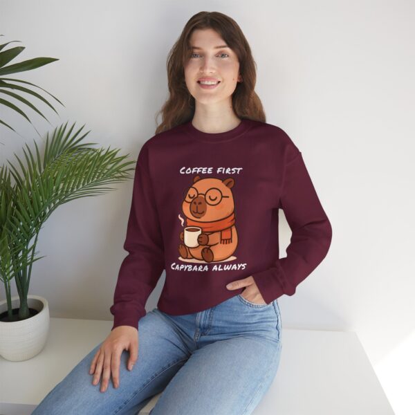 Unisex Heavy Blend™ Crewneck Sweatshirt with Cute Capybara Design – Embrace Comfort Every Day