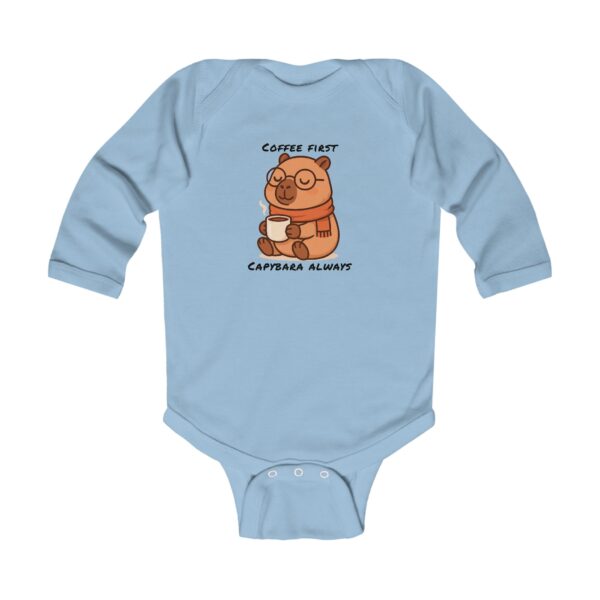 Infant Long Sleeve Bodysuit with Cute Capybara Design – Soft, Cozy, and Perfect for Baby's Everyday Comfort