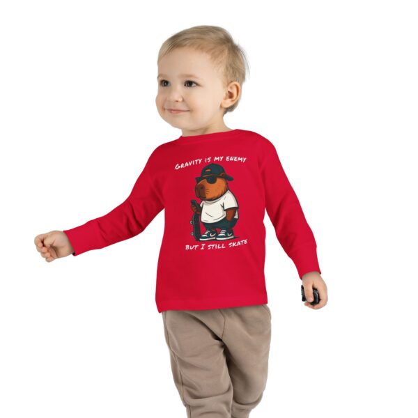 Toddler Long Sleeve Tee with Adorable Capybara Design – Soft, Warm, and Fun for Everyday Wear