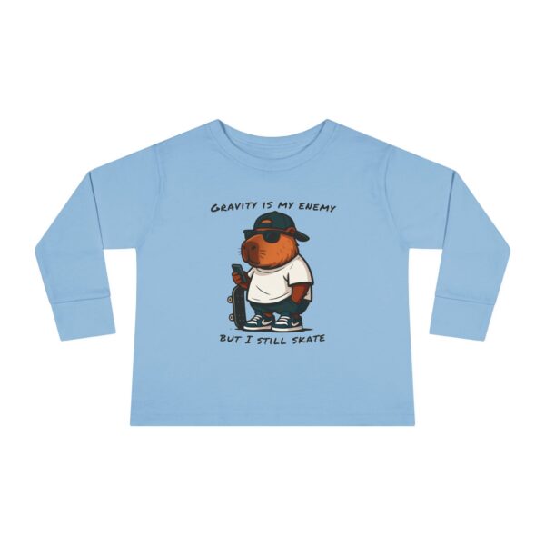 Toddler Long Sleeve Tee with Adorable Capybara Design – Soft, Warm, and Fun for Everyday Wear