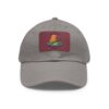 Dad Hat with Leather Patch (Rectangle) - Capybara design