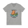 Unisex Short Sleeve V-Neck T-Shirt with Cute Capybara Design – Comfortable Casual Wear
