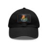 Dad Hat with Leather Patch (Rectangle) - Capybara design